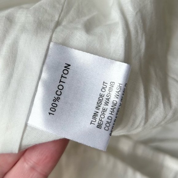 Sabo Skirt Ray Mini Dress Puff Sleeves Cut out Eyelet White Size Large - Picture 14 of 16